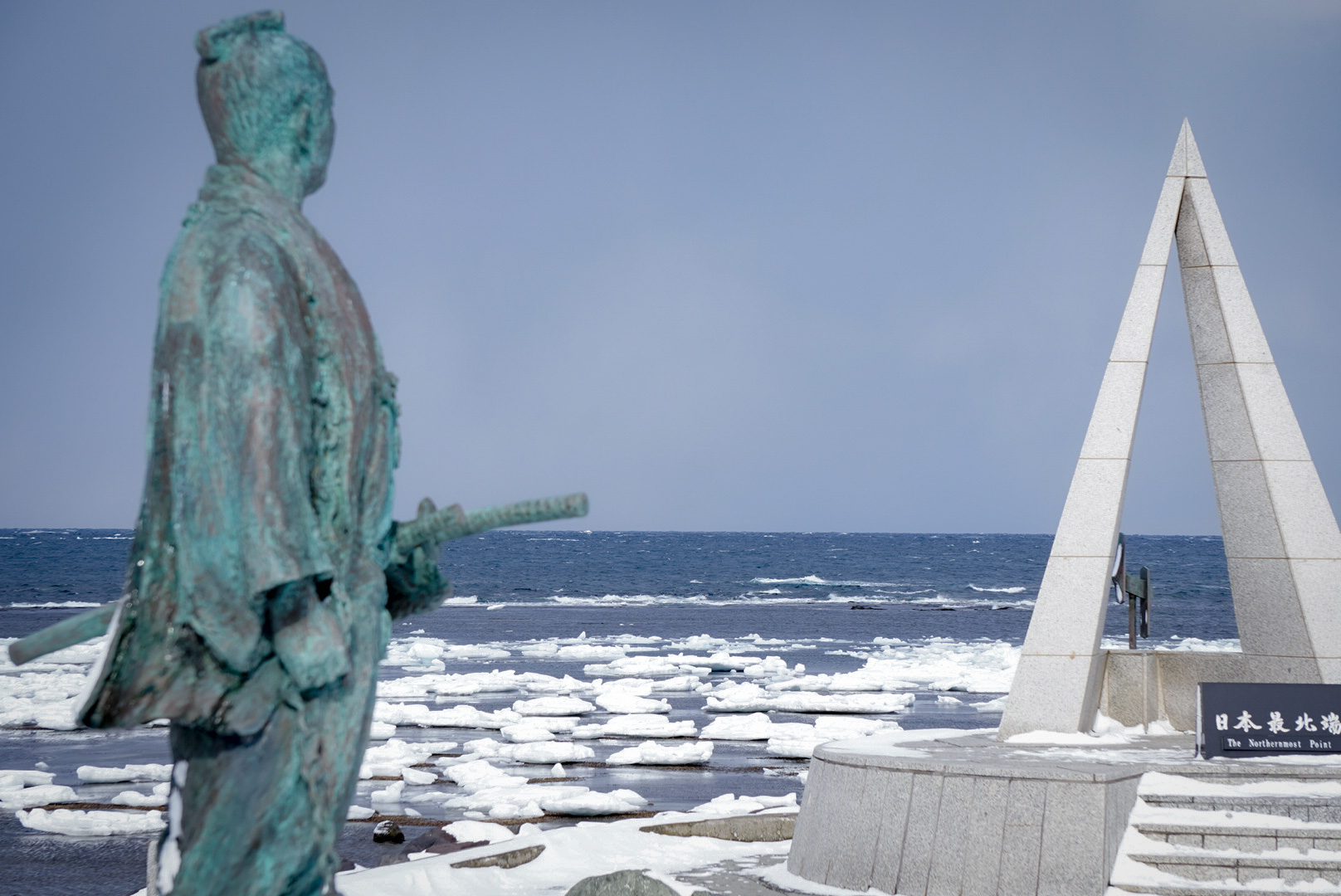 宗谷管内稚内市にある宗谷岬の流氷の写真、CHI_KO Photo GalleryではSONYα7Ⅲで撮影した風景写真のダウンロードが可能です